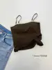 Sutiã Cropped com Alças Finas e Decote One-Line, Detalhe de Renda Contrastante, Bojo Embutido, Alta Elasticidade, Conforto, Simplicidade, Versátil e Fashion para Mulheres
