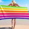 Toalla de Playa de Microfibra Rayada de Amazon Absorbente Toalla Deportiva Estampada Reactiva de Secado Rápido Toalla de Baño para Nadar para Adultos