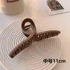 Clipe de Garra Fosco Extra Grande de 15cm Clipe de Tubarão para Parte de Trás da Cabeça de Verão Temperamento de Alto Padrão Elegante Simples Presilha para Penteado Updo