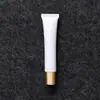Tubo Suave Cosmético Vacío de 15 ml / 20 ml / g con Cabezal Masajeador de Aleación de Zinc y Cerámica para Dispensar Bálsamo Labial, Protector Solar y Base de Maquillaje Líquida