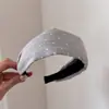 Diadema de lunares negros y grises de ala ancha para mujer, Diadema de estilo retro, Pasador de estilo coreano, Accesorio para el cabello que no tira del cabello