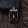 Pingente de Prata 925 Cinco Vias Deus da Riqueza, placa cofre do tesouro, pingente de colar vintage, unissex, tendência chinesa, presente de aniversário para o ano do zodíaco