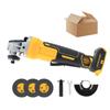 Esmerilhadeira Angular Recarregável a Bateria de Lítio Tipo Pressão, Máquina de Corte Multifuncional, Máquina de Polimento Sem Fio, Compatível com Bateria Dewalt