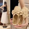 Sandalias Casuales Zapatillas Baotou Mariposa Francesas Medias Zapatillas Baotou Outfit de Verano Nuevo Zapatos Planos Perezosos Versátiles