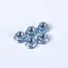 Tuerca hexagonal con brida y dientes Grado 8, tuerca hexagonal con brida y dientes de cabeza hexagonal de alta resistencia con zinc azul-blanco, tuerca antideslizante