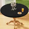 Bestseller transfronterizo: Mantel redondo ajustado de spandex, cubierta de mesa elástica de color sólido con bordes elásticos, cubierta de mesa completamente enclosed