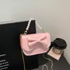 Bolso de Perlas Estilo Fresco y Dulce Bolso Cuadrado Pequeño para Mujer 2026 Primavera Nuevo Bolso de Hombro con Lazo Bolso Cruzado