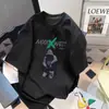Venta al por mayor del fabricante Comercio exterior Verano de moda Patrón estampado Cuello redondo para hombre Sencillo Versátil Holgado Manga tres cuartos Top