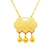 Nuevo Collar de Acero de Titanio Dorado de Vietnam con Candado Infantil de Larga Vida Cadena para Clavícula de Moda Simple para Mujer Productos Transfronterizos Europeos y Americanos Nuevos