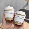 Internet vermelho criativo gravata conjunto de copo café copo descartável leite chá copo de papel com tampa cafeteria guardanapo quadrado comercial