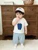 Roupa de Verão para Meninos e Meninas, Camiseta Estampada Fina para Bebês, Colete Confortável para Recém-Nascidos, Shorts Versáteis da Moda