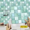 Pegatinas de pared autoadhesivas de mosaico de vidrio tipo baldosa retro transfronterizas para decoración de pared de fondo de sala de estar y baño