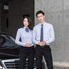 Outono e verão de 2018 homens e mulheres com macacão de camisa roupa de negócios vendas de banco camisa listrada de manga comprida uma geração de cabelo