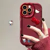 Lindo Gato con Lazo Adecuado para Funda de Teléfono Móvil Año Nuevo Iphone17 15Promax Silicona Serie 16 14 Anti-Caída