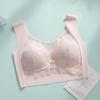 Nova lingerie feminina plus size com decote cruzado de renda nas costas, para seios grandes e pequenos, sem aro, sem costura, colete fino de seda gelada
