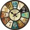 Reloj de Pared de Troncos de Madera Transfronterizo Simple Nórdico Silencioso para Sala de Estar Reloj Decorativo para el Hogar de Moda Venta al por Mayor
