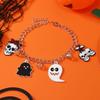Pulseira de combinação de Halloween cabeça de abóbora aranha morcego casa fantasma cabeça de caveira decoração de feriado pulseira criativa