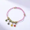 Pulseras de Cuerda Coloridas del Festival del Bote del Dragón, Colgantes Iridiscentes de Dibujos Animados de Tamales de Arroz, Pulseras Ajustables Trenzadas Brillantes y Joyería