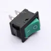 Interruptor de Balancín Verde Certificado CQC 15*21 KCD 0.05kg Interruptor de Alimentación de Dos Posiciones con Pin de Cobre Interruptor para Electrodomésticos Pequeños