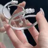 Pulseira Dragão do Ano do Dragão 2024 com Cauda Móvel Banhada a Prata Estilo Nacional Unissex para Casal Abertura Ajustável