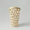 Conjunto de Xícaras para Chá de Leite Estilo Étnico de Bambu, Conjunto de Xícaras para Chá de Leite Tendência em Cesta de Bambu, Fornecedor de Conjunto de Xícaras para Chá de Leite Tradicional em Tecelagem de Bambu
