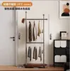 Perchero de Metal para Uso Doméstico, Perchero de Pie Simple y Lujoso para Dormitorio, Sala de Estar, Entrada, Pequeño Perchero Móvil de Pie
