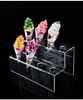 Suporte para cones doces banca suporte para cones doces suporte para cones de ovo crocante suporte transparente para sorvete display em U pele crocante feito em multi-conjunto
