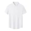 [Sensação Fresca] Camisas de Manga Curta Antibacterianas Não Amassam 10A para Homens e Mulheres, Tops Casuais de Negócios, Novas Camisas de Seda Ice de Verão