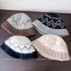 Gorro de Lana Versátil Casual para Mujer en Invierno con Ala de Color Contrastante, Gorro Pequeño de Punto para Resaltar el Rostro, Gorro de Pescador para Protegerse del Frío, Gorro de Pescador