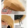 Boina para Mujer, Versátil, Hace que la Cara Parezca Más Pequeña, Sombrero de Otoño e Invierno, Boina Octagonal de Invierno con Bordado de Letras Estilo Coreano