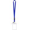 Cordón para tarjeta de identificación con hebilla extraíble de poliéster multicolor de color sólido, soporte para tarjeta de PVC