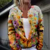 Novo suéter cardigã floral paisley europeu e americano transfronteiriço para Amazon, AliExpress e lojas independentes, versátil e estiloso