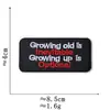 Parches bordados al por mayor transfronterizos, insignias bordadas rectangulares, parches decorativos en inglés para chaqueta de trabajo retro americana