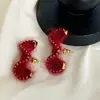 Nuevos Pendientes Retorcidos Exquisitos de Lana Tejida Coloridos Hechos a Mano Diseño de Nicho de Alta Gama Pendientes de Dopamina para Mujer
