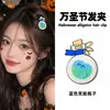Diadema de estilo oscuro de alta gama para cosplay, diadema para sesión de fotos estilo europeo y americano, pinza para el pelo temática de calabaza con telaraña