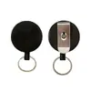 Hebilla plana personalizada fácil de tirar 4 cm clip trasero metálico llavero patrón de gota de pegamento fácil de tirar logo hebilla retráctil de plástico