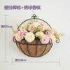 Cesta de flores de parede por atacado decoração de meia parede vime pendurado na parede flor seca pequena cesta suspensa pendurada cesta de parede pendurada vaso de flores
