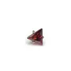 Brinco de tarraxa em liga de titânio F136 com zircônia 5A triangular, acessório de piercing interno espiralado em titânio G23