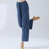 Pantalones Anchos de Modal Cintura Alta Pierna Recta Caída Elásticos Pantalones de Práctica de Danza Clásica Pantalones de Danza China Pantalones de Yoga