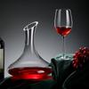 Juego de decantador de vidrio personalizado de fábrica portátil caja de color embalaje de regalo copa de cristal una copa de 4 vasos de vino tinto
