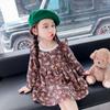 Vestido para Niñas, Estilo Primavera y Otoño, Ropa Infantil de Moda, Vestido de Encaje Floral de Moda para Niños Pequeños