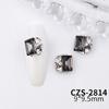 Internet Celebrous Explosive Nail Art Crystal Pile Drill Finished Super Flash Crooked Heart Retangular Right Angle Handmade Pearl Nail Ornament