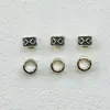 Aleación de Plata Antigua del Tíbet Patrón Mayorista Gráfico Apertura 5x7mm Cuentas Tubulares Cuentas de Buda Pulsera Collar Accesorios para Joyería DIY