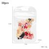 Joyería de lazo para uñas al por mayor explosiones de resina rojo neto simple uña tridimensional cinta joyería paquete de color mixto 50