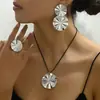 Colares Geométricos Europeus e Americanos Transfronteiriços Tendência, Correntes de Pescoço Circulares da Moda, Conjuntos de Joias Femininas de Estilo Nicho