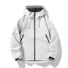Chaqueta de estilo americano de marca moderna para otoño e invierno, unisex, para deportes al aire libre y montañismo, con cremallera y capucha