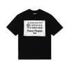 Serie de camisetas casuales de algodón puro de manga corta, unisex, de marca moderna, con tres etiquetas completas, patrón digital transfronterizo Margiela, cuello redondo