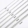 Collar de cadena de acero de titanio de moda de varios tamaños, personalidad hip-hop para hombres y mujeres 1:1NK cadena joyería artesanal al por mayor
