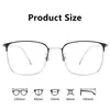 Armazón de Gafas para Hombre de Alambre de Titanio Puro Plateado Ultraligero Línea de Ceja 32817Y Negocio Patillas Ultraligeras Delgadas Armazón de Gafas de Prescripción