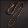 Cordão para Colar dos Cinco Deuses da Riqueza Estilo Xizang, Cordão para Pingente Feito à Mão, Estilo Étnico DIY Cordão para Pendurar Amuleto Dzi Bead Thangka Buda